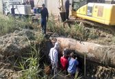 تعمیر ضربتی خط لوله انتقال آب به شهرهای جنوب شرق استان