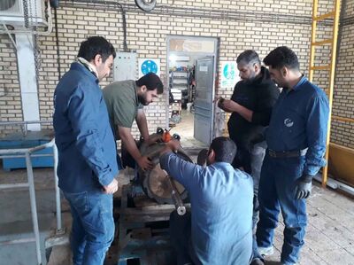 مونتاژ پمپ رزرو هالبرگ خط ۴۰ اینچ تاسیسات آبرسانی شهید بهنام محمدی مسجدسلیمان 