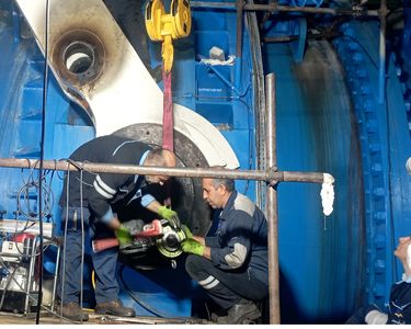 استم (Stem) شمالی شیر پروانه‌ای واحد یک نیروگاه کارون۳ تعمیر شد