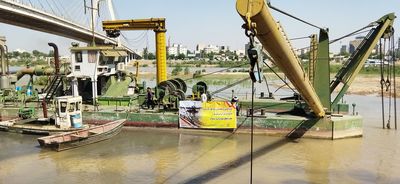 آغاز عملیات لایروبی رودخانه کارون بزرگ اهواز