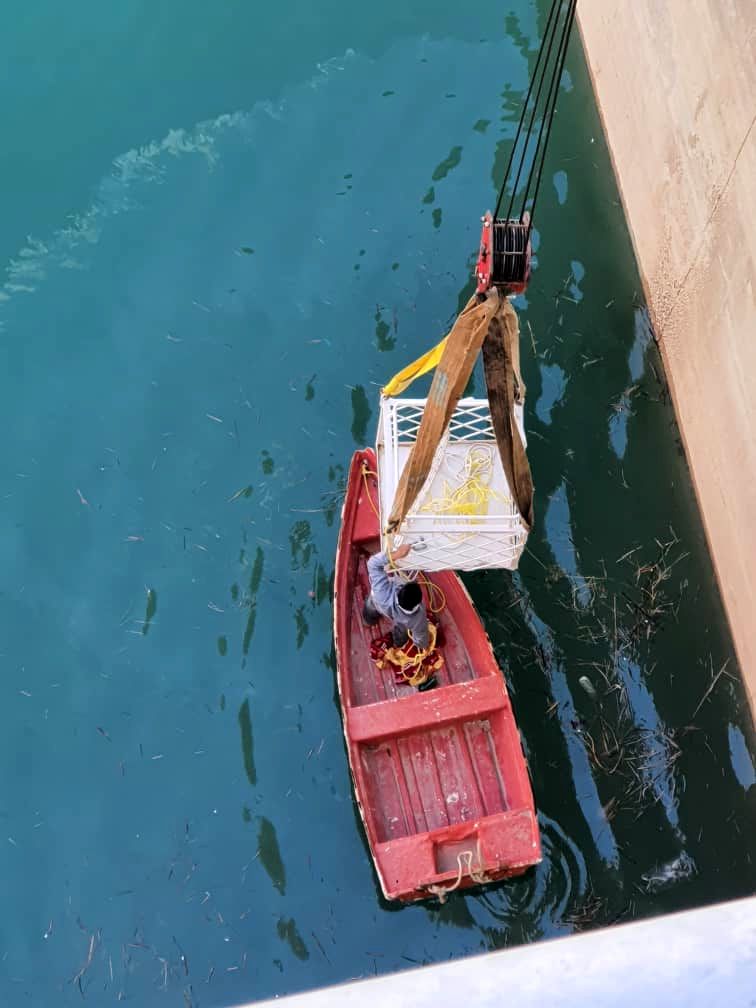 نصب اشل قرائت تراز دریاچه سد تنظیمی آریوبرزن