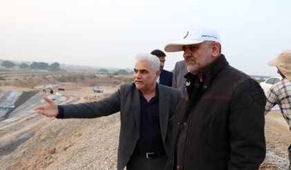 بازدید مدیرعامل سازمان آب و برق خوزستان از سد انحرافی آسک و پروژه احداث لاگون ایستگاه پمپاژ آب شرب هندیجان