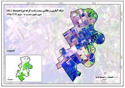 کنترل کشت شلتوک در شبکه کرخه جنوبی با استفاده از تصاویر ماهواره ای