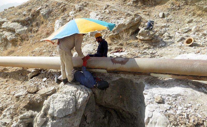 بازسازی خط لوله انتقال 16 اینچ گدار مسجد سلیمان