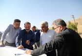 معاون امور آب، کشاورزی و محیط زیست سازمان برنامه و بودجه کشور از پروژه های آبرسانی به شهرهای شمال شرق خوزستان (فدک)  و طرح آبرسانی غدیر بازدید کرد