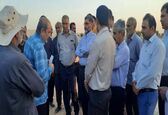 بازدید مدیرعامل شرکت بهره برداری از شبکه های آبیاری کارون بزرگ از شبکه آبیاری عقیلی