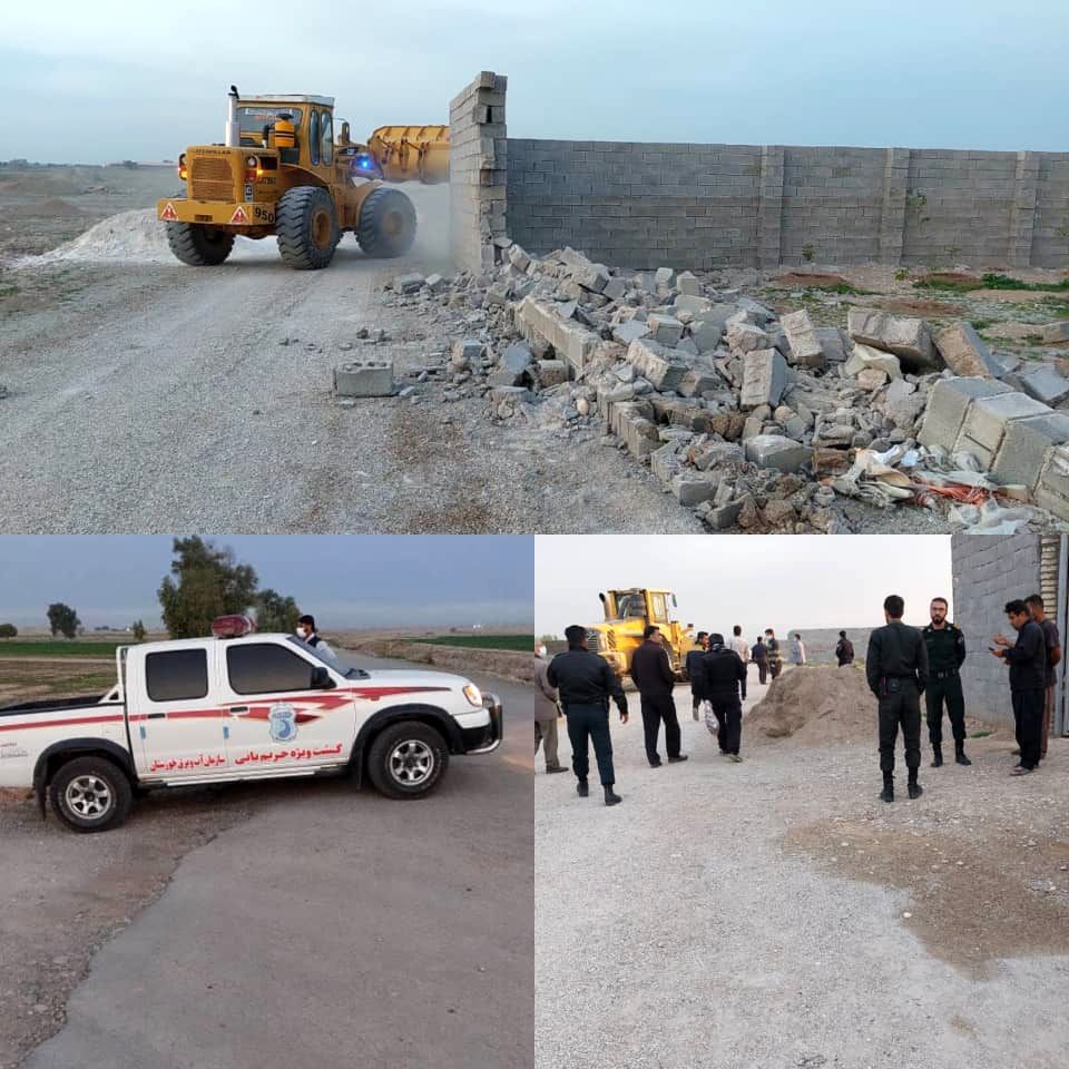 آزادسازی و رفع تصرف بیش از ۲۷ هکتار از اراضی تصرف شده در بستر رودخانه ی بالارود حوزه دزفول انجام شد