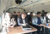 آغاز بازدید هوایی وزیرنیرو از سدهای دز، کرخه، گتوند و مسجدسلیمان
