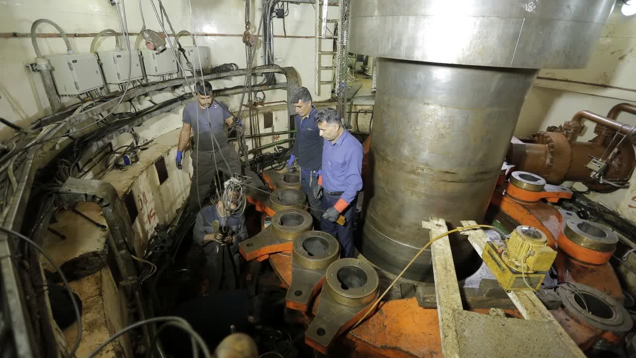 پایان تعمیرات فشرده توربین واحد هشت نیروگاه دوم سد شهید عباسپور 