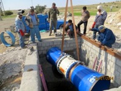 نصب یک دستگاه فلومیتر بر روی خط ۱۰۰۰ میلیمتر، گدار به مسجد سلیمان