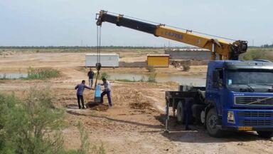 آغاز نصب 110 مارکر بتنی در مسیر خطوط آبرسانی شرکت آب جنوب شرق
