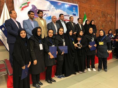 تیم تیراندازی بانوان سازمان آب و برق خوزستان در کشور سوم شد

