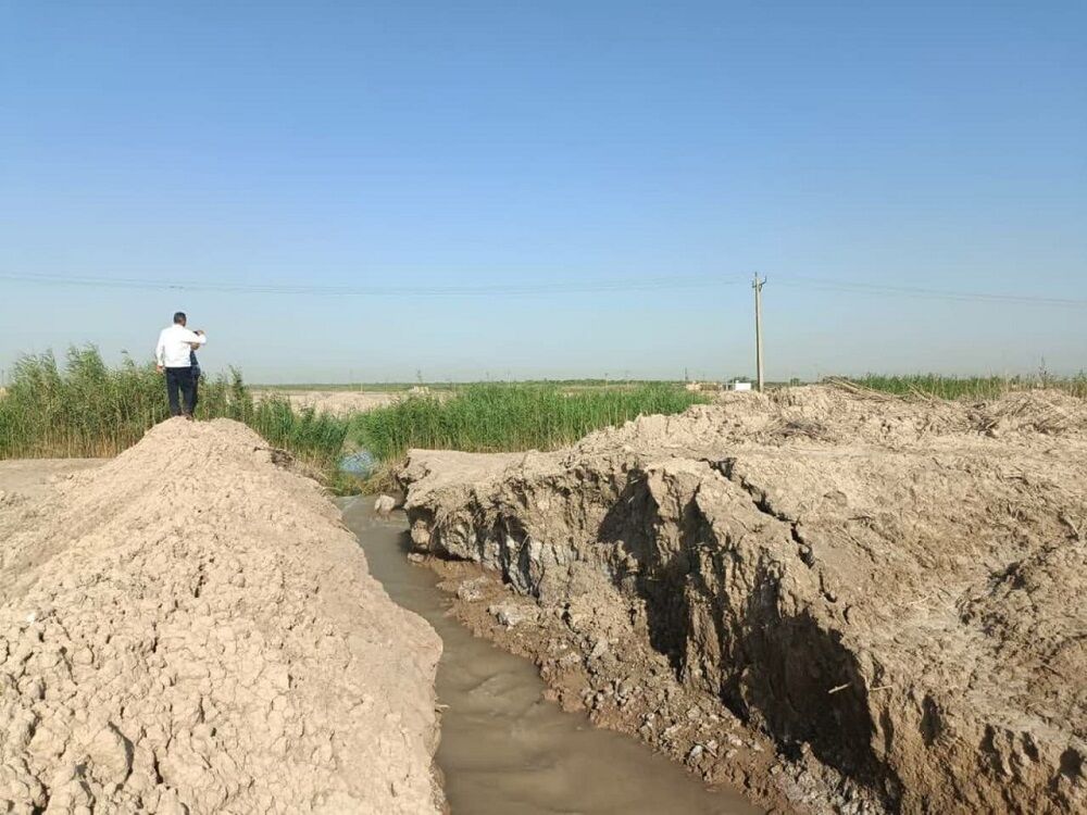 ترمیم و بازسازی بخش تخریب شده برم راست کانال آبیاری ko