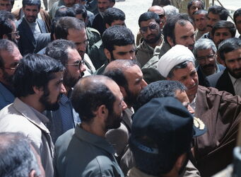 بازدید آیت الله هاشمی رفسنجانی از سد مارون در زمان ریاست مجلس شورای اسلامی