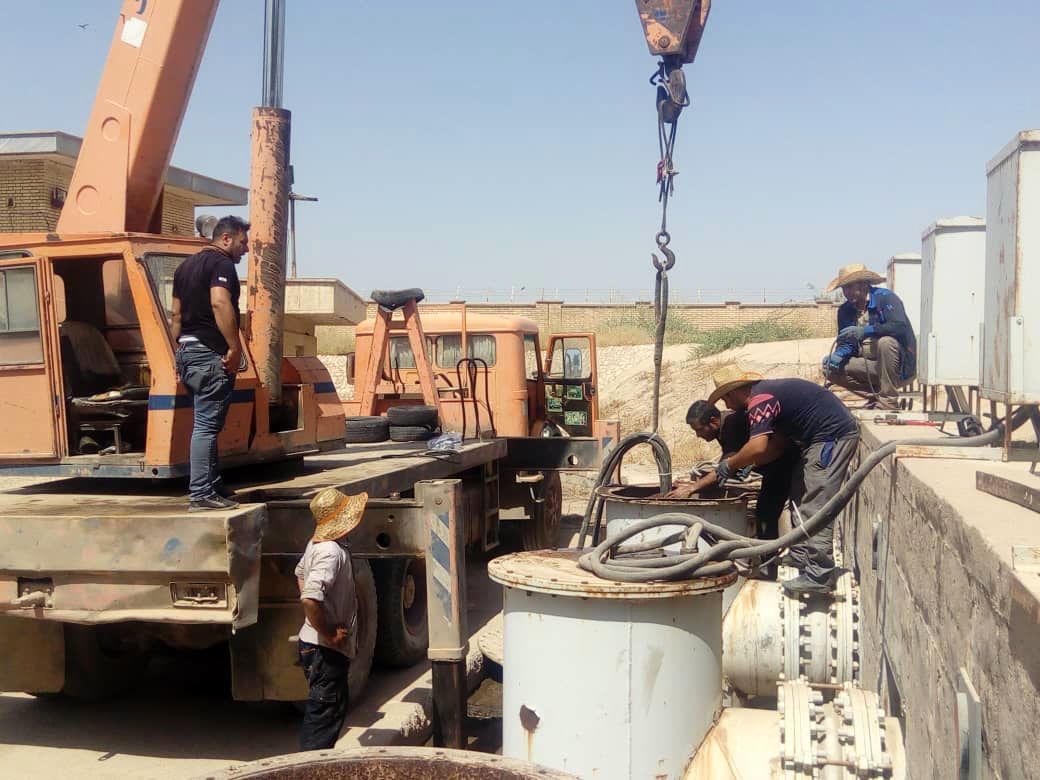 تعمیر اساسی، نصب و راه اندازی یک دستگاه الکتروپمپ مستغرق ۱۶۰ کیلوواتی ایستگاه پمپاژ پهونده به پایان رسید