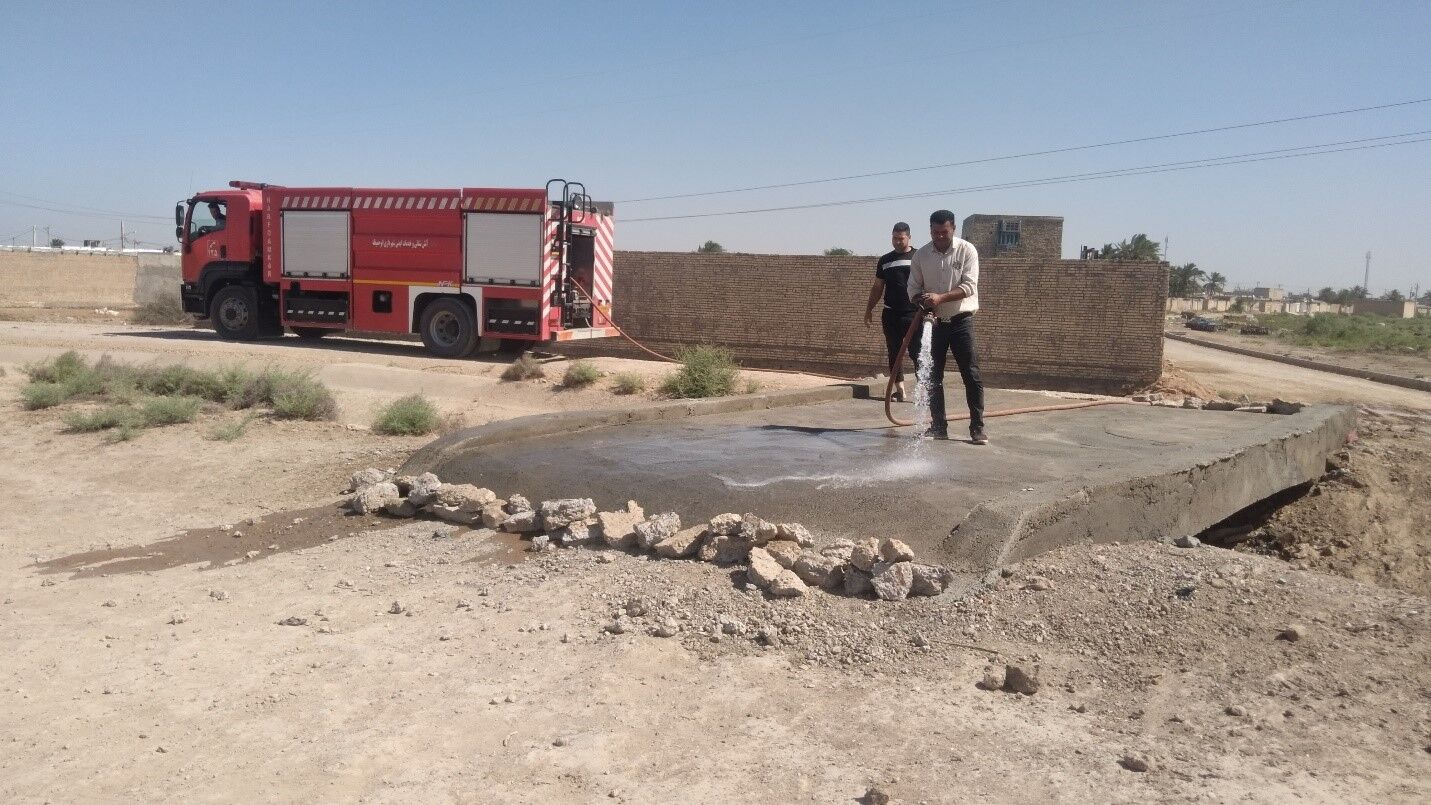 پل ماشین رو در مسیر دسترسی کشاورزان ابوحمیظه ترمیم شد