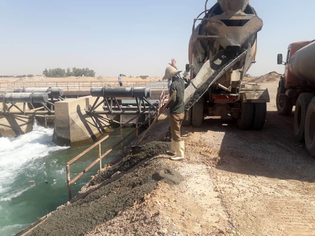 عملیات اجرایی تعمیر کانال پای در شبکه ابیاری کرخه شمالی به اتمام رسید
