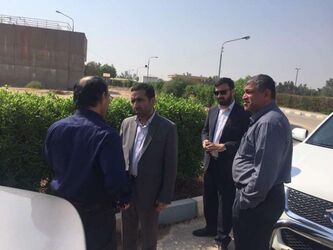 بازدید نماینده مردم در مجلس دهم شورای اسلامی از تاسیسات آبرسانی شرکت بهره برداری، تولید و انتقال آب جنوب شرق