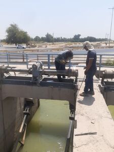 عملیات جوشکاری و تنظیم چک ها و دریچه های شبکه های آبیاری شرکت بهره برداری کارون بزرگ به پایان رسید
