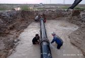 رفع شکستگی خط لوله انتقال آب به شهرستان هندیجان