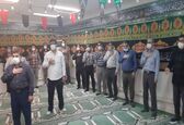 مراسم زیارت عاشورا درمسجد نور و معاونت حفاظت و بهره برداری سازمان آب و برق خوزستان برگزار شد