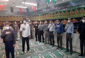 مراسم زیارت عاشورا درمسجد نور و معاونت حفاظت و بهره برداری سازمان آب و برق خوزستان برگزار شد