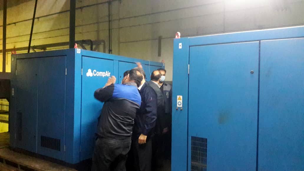 راه اندازی کمپرسورهای هوادهی درافت تیوپ ۴ واحد نیروگاه اول سد شهید عباسپور