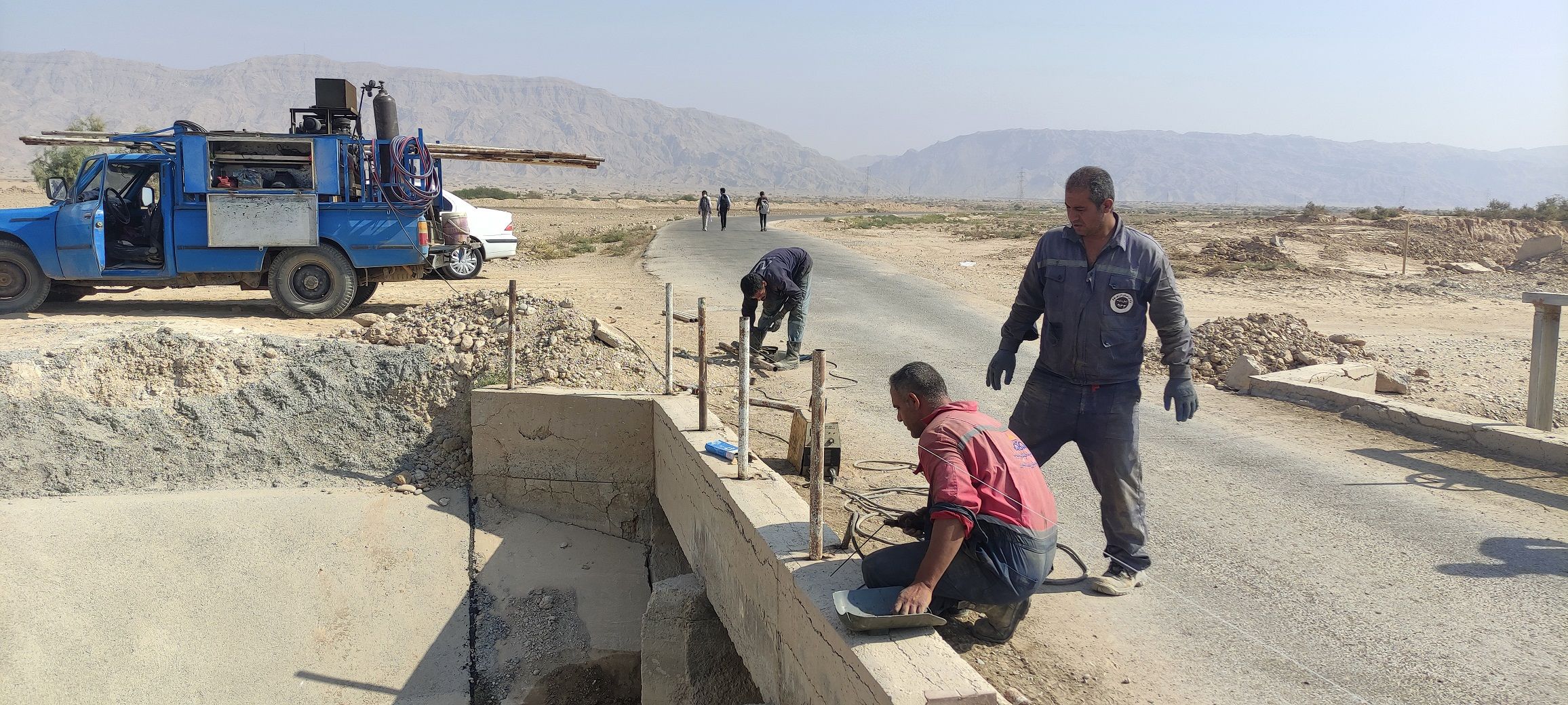 پل ورودی روستای امیرالمومنین بازسازی شد