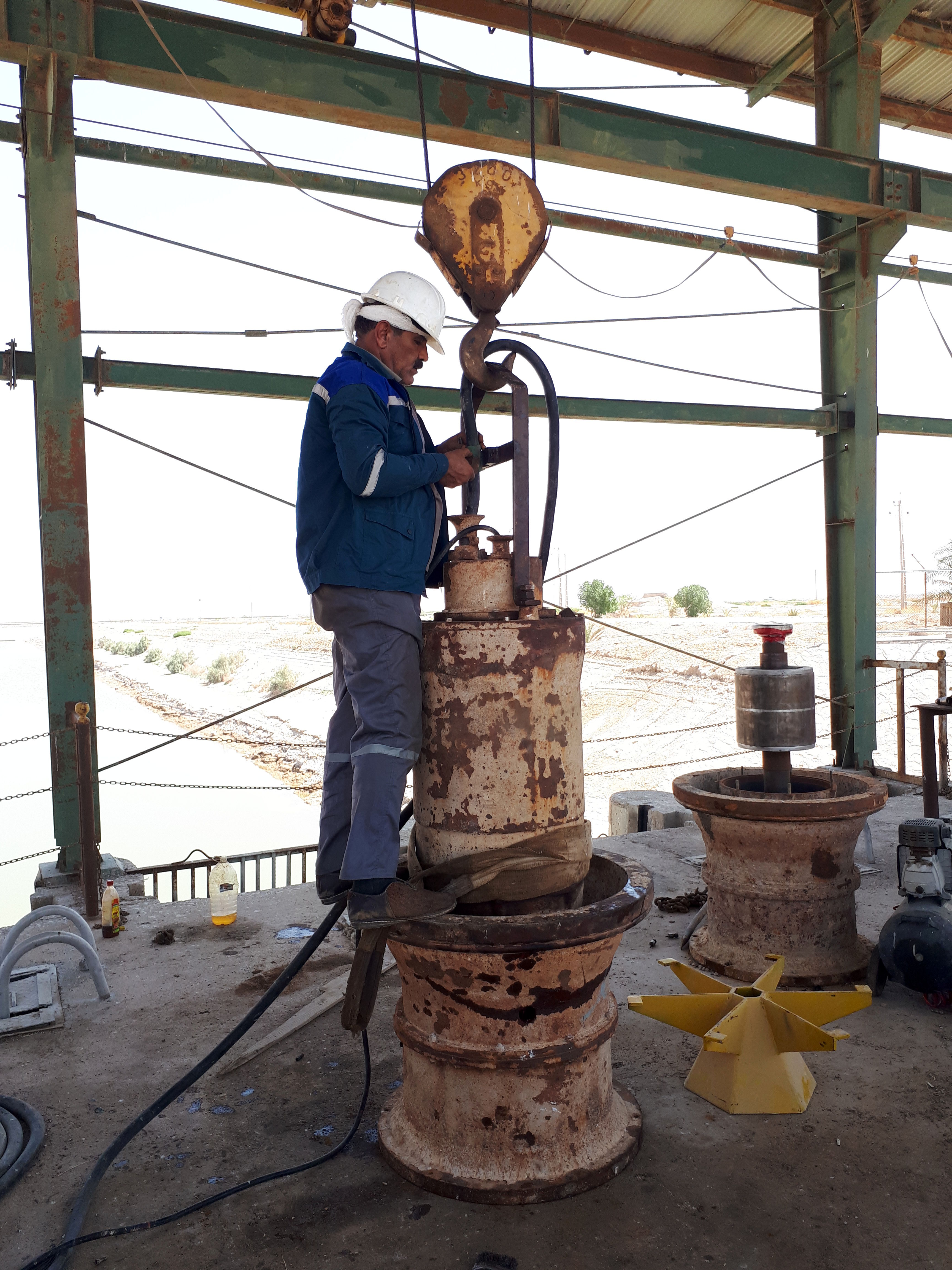 تعمیرات اساسی الکتروپمپ  55 کیلو وات ایستگاه بستین رامشیر