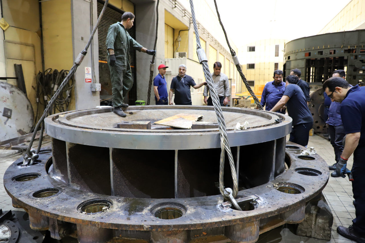 اتمام دمونتاژ واحد شماره ۵ نیروگاه سد دز با خروج باتوم رینگ