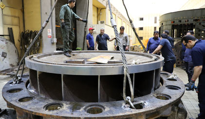 اتمام دمونتاژ واحد شماره ۵ نیروگاه سد دز با خروج باتوم رینگ