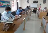 جلسه بررسی مسائل و مشکلات وصول آب بها شرکت تعاونی پویا فلاح عرب حسن