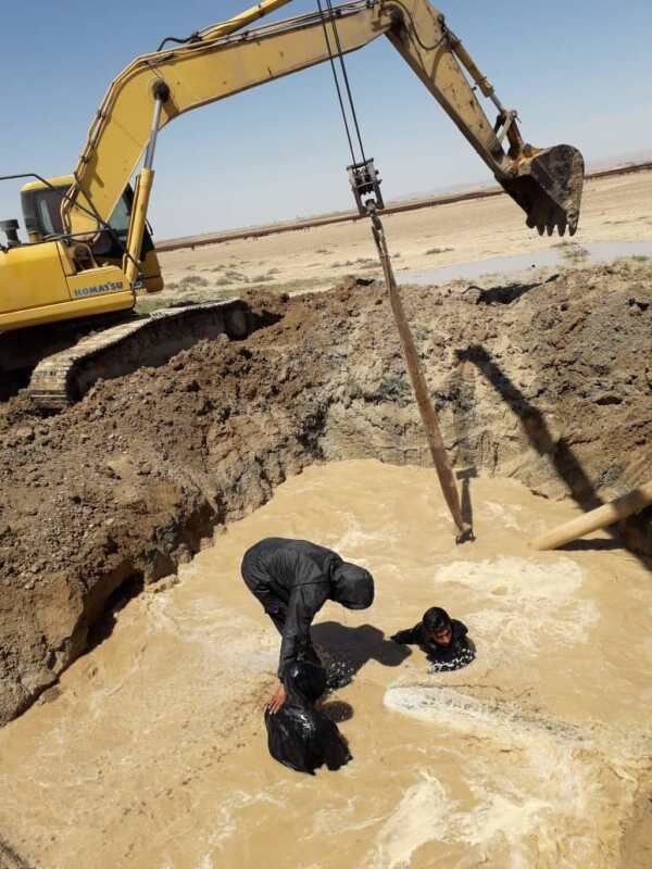رفع 8 نقطه شکستگی در خط لوله آبرسانی به شهرستان امیدیه