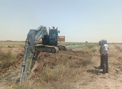 عملیات ترمیم و اصلاح برم و بند خاکی نهر ابوعظم در حوضه کارون جنوبی انجام شد