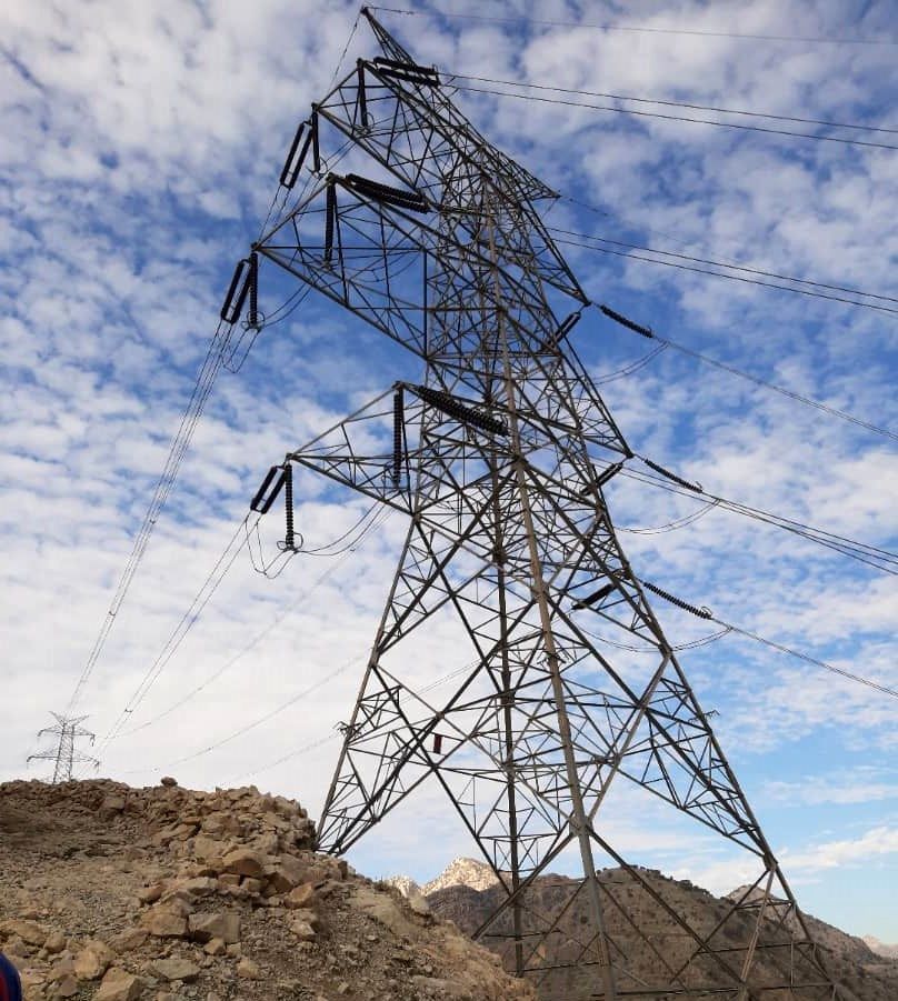 دکل آسیب دیده بین پست تا نیروگاه سد کارون 3 ترمیم شد