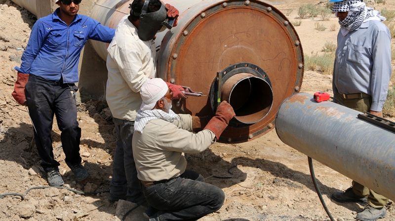 پروژه اتصال خط لوله سربندر به دارخوین شادگان آغازبکار کرد