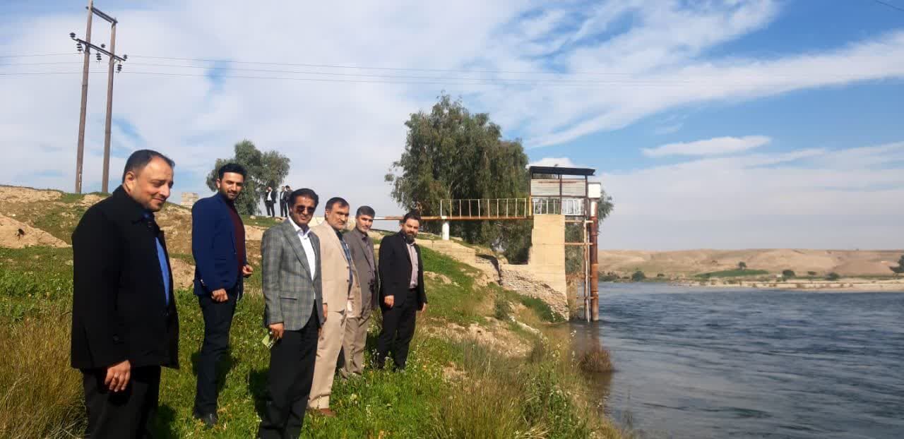 بازدید فرمانداران شهرستان های شوش و کرخه از شبکه آبیاری کرخه شمالی