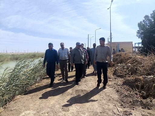 بازدید نماینده مجلس و فرماندار خرمشهر از ایستگاه پمپاژPS7 خرمشهر