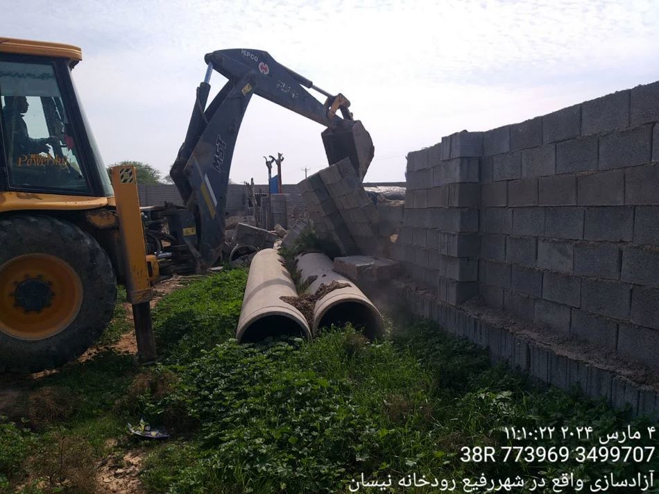 آزاد سازی ۳۵۰۰ مترمربع از اراضی بستر رودخانه نیسان