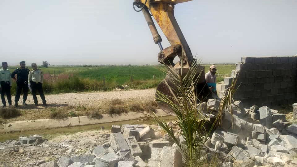 با متصرفان حریم شبکه های آبیاری مارون برخورد قانونی شد