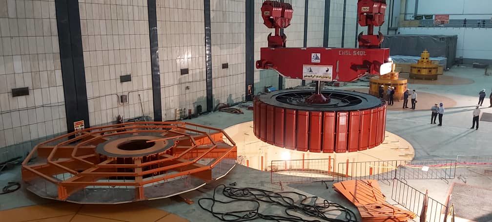   روتور واحد 3 نیروگاه سد شهید عباسپور با موفقیت نصب شد 