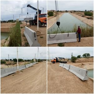 نصب ۹ عدد نیوجرسی بر روی یکی از پل های منصوبه بر کانال   AMC