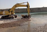 عملیات لایروبی و خاکبرداری رودخانه کارون در مقطع روستای بنه مرتضی، منطقه عقیلی شهرستان گتوند آغاز شد