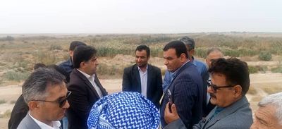  بازدید نماینده مردم رامشیر و رامهرمز از تاسیسات شبکه آبیاری رامشیر