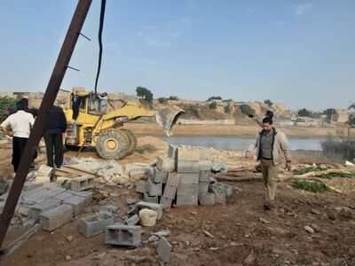 آزاد سازی ۲۰ هکتار از اراضی حریم و بستر و سواحل رودخانه کارون در شهرستان شوشتر