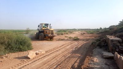 آغاز عملیات حفاظت از ساحل رودخانه کارون در مقطع روستای ام الحجار شادگان
