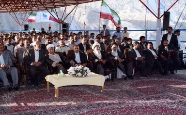 آیین افتتاحیه سد مخزنی مارون با حضور آیت الله هاشمی رفسنجانی- تیر ماه 1376