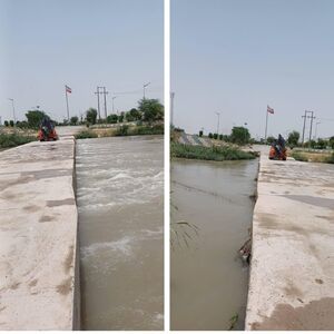 پاکسازی و رفع گرفتگی پل زیرگذر ترافیکی شاوور  