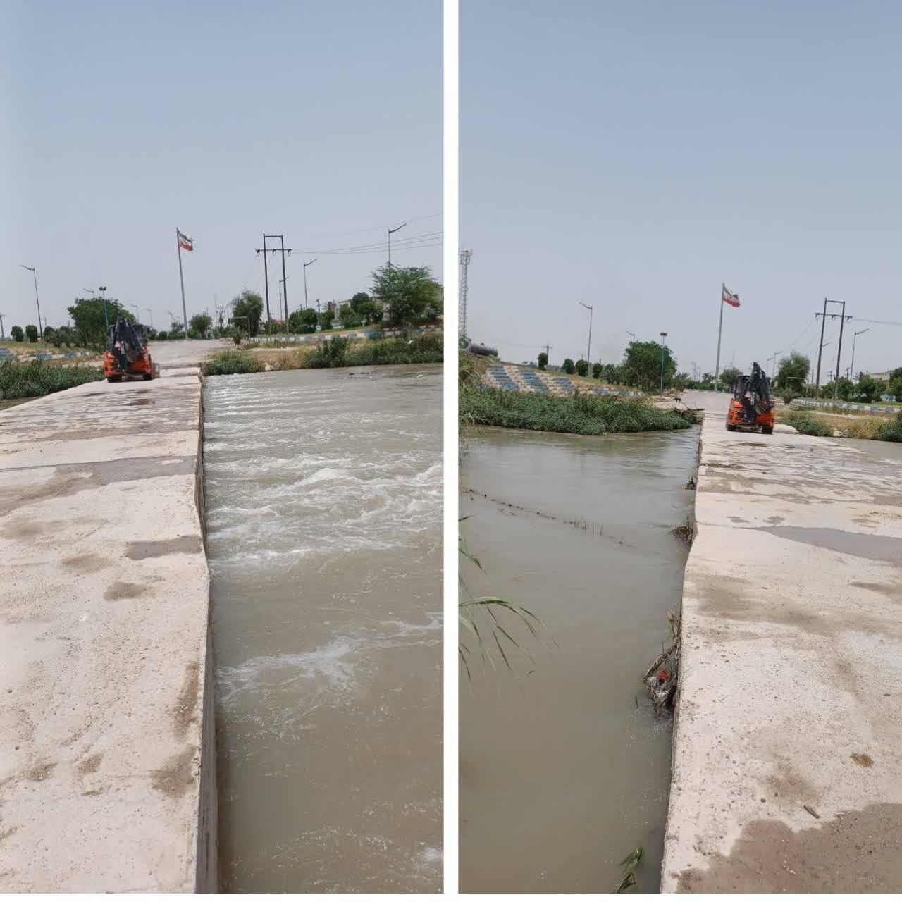 پاکسازی و رفع گرفتگی پل زیرگذر ترافیکی شاوور  