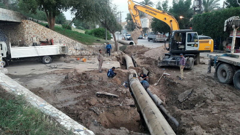 خط لوله غدیر از نقاط پر تردد شهر اهواز عبور داده شد